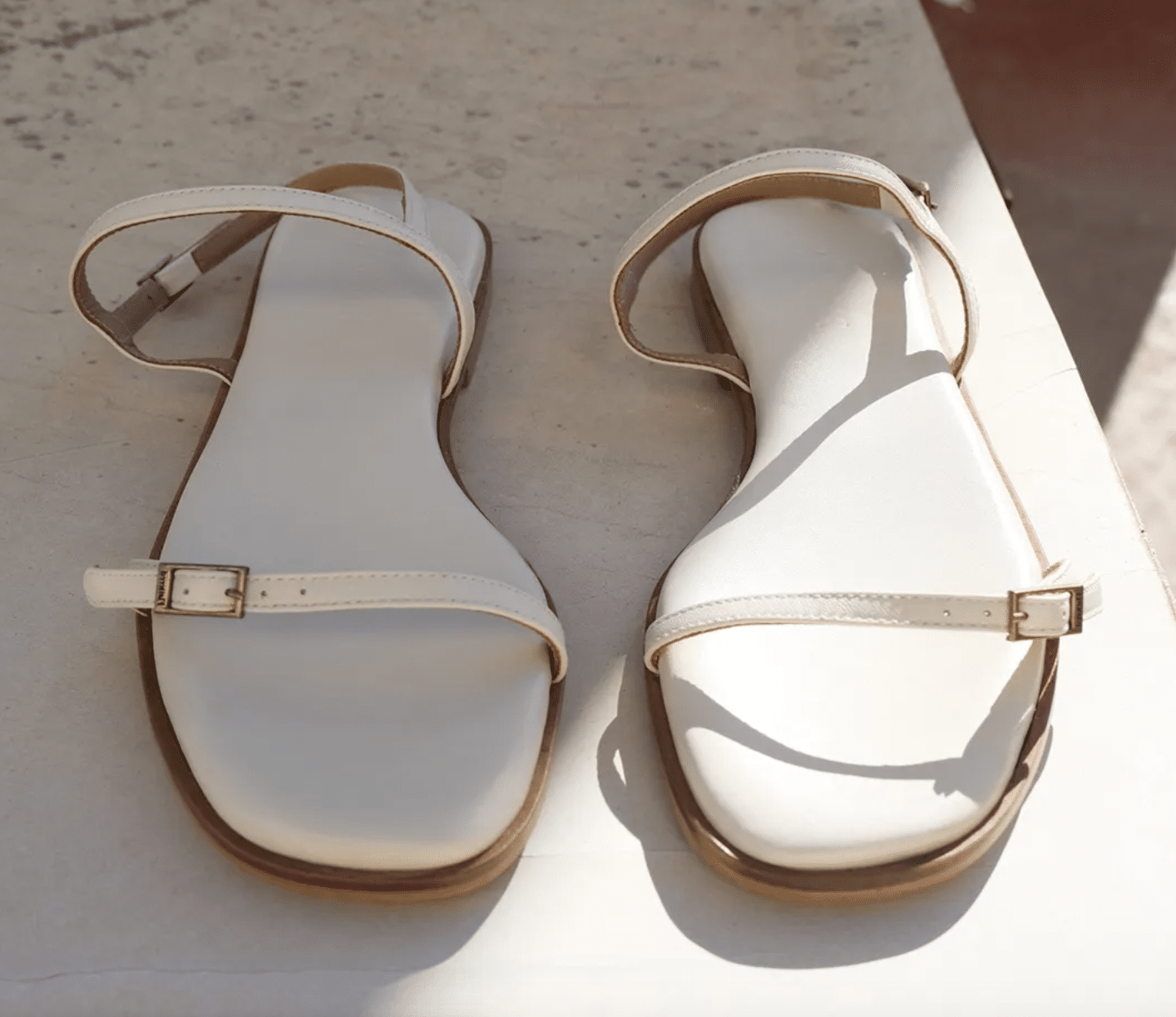 European Sandals: European sandal brand Flattered white sandals