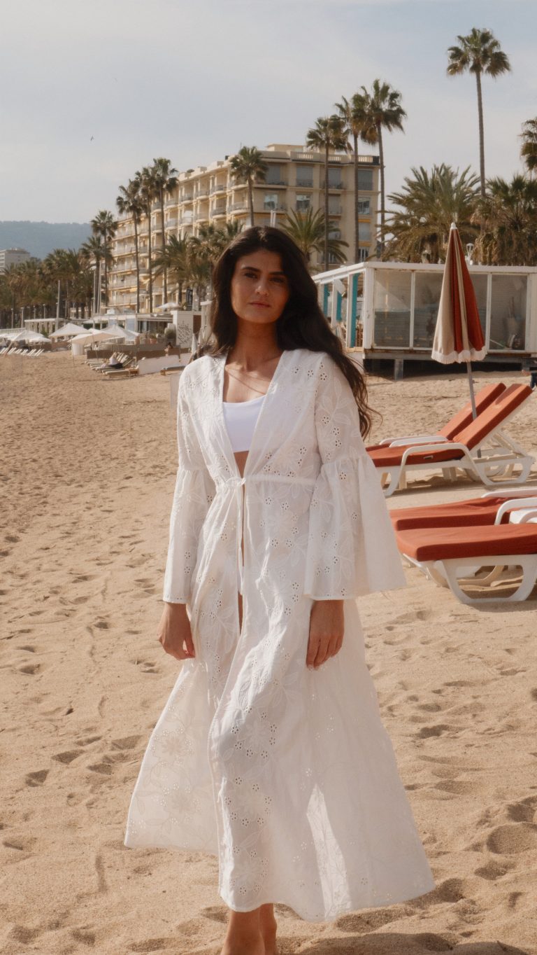 MandiBreeze white beach kaftan