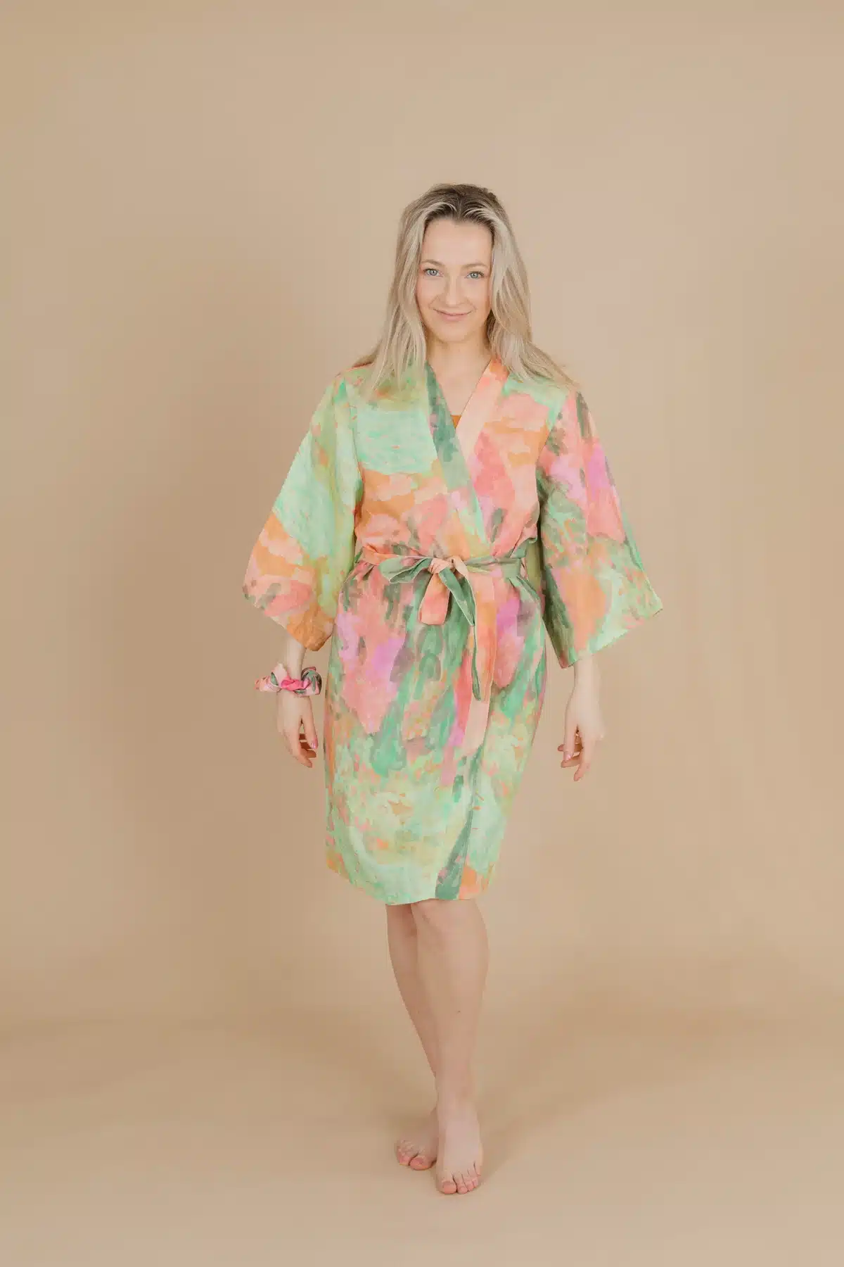 Morico dress green/pink