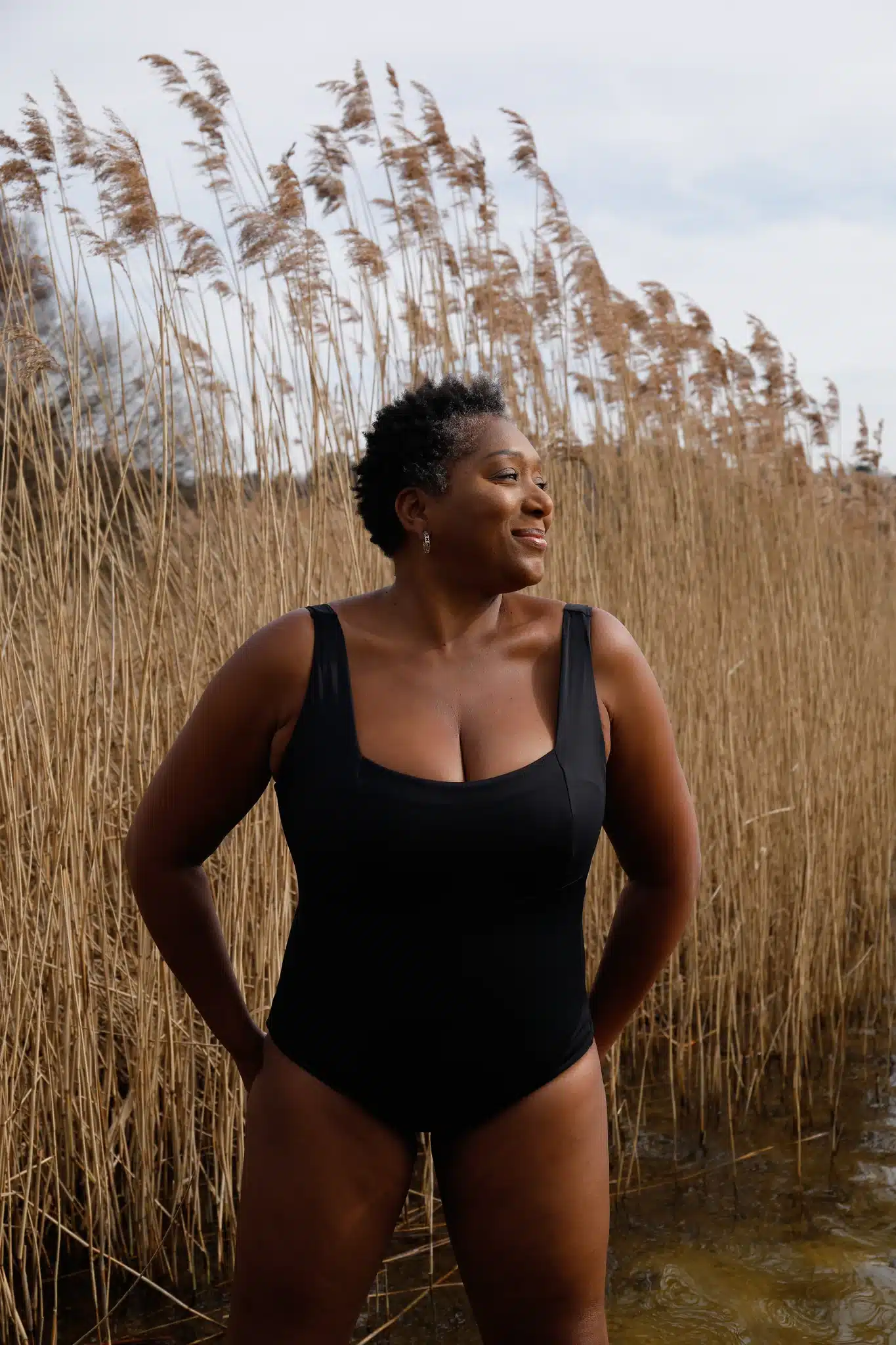 Stay Wild black swimsuit made in Europe