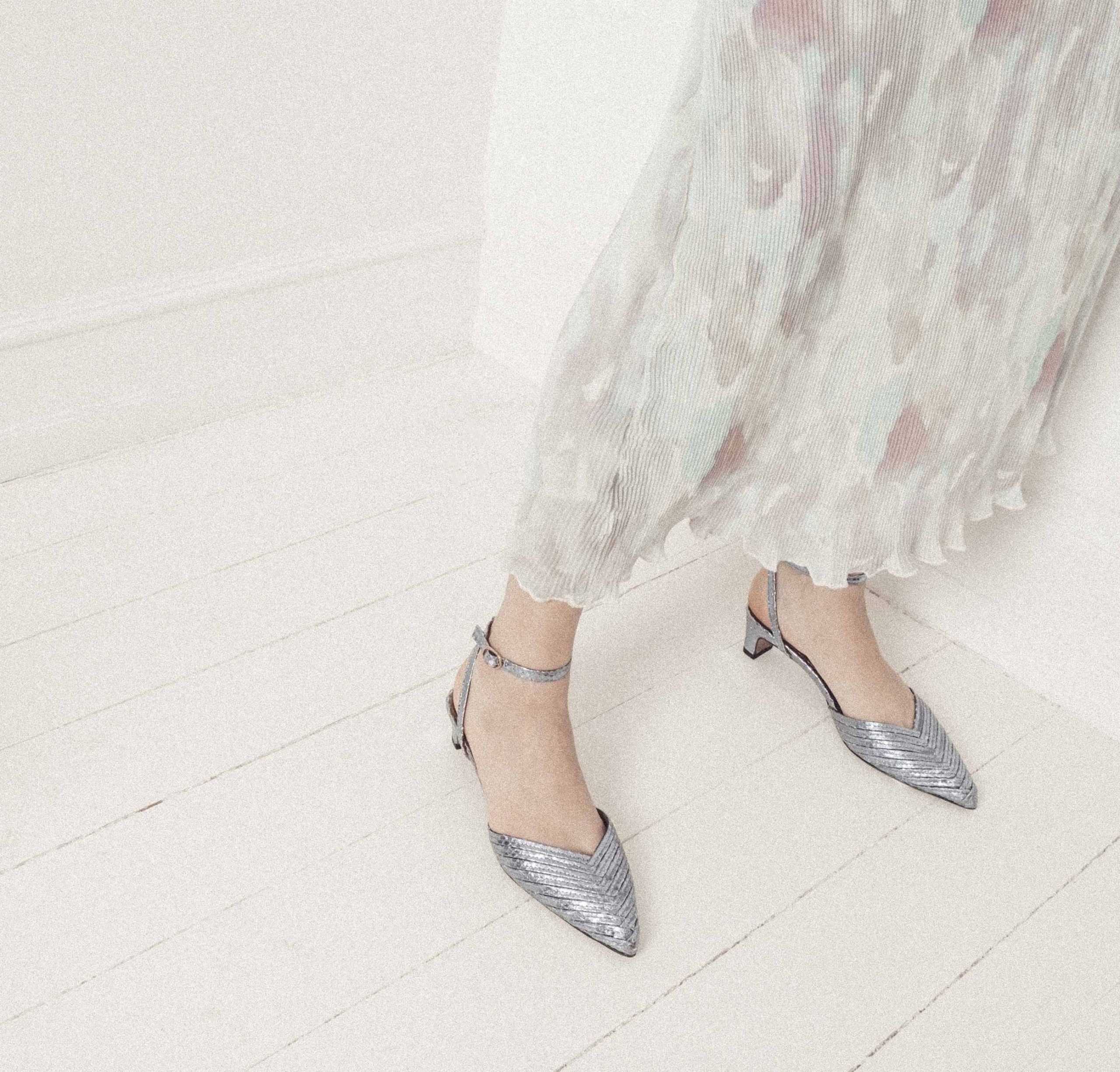 Anonymous Copenhagen blue metallic heel