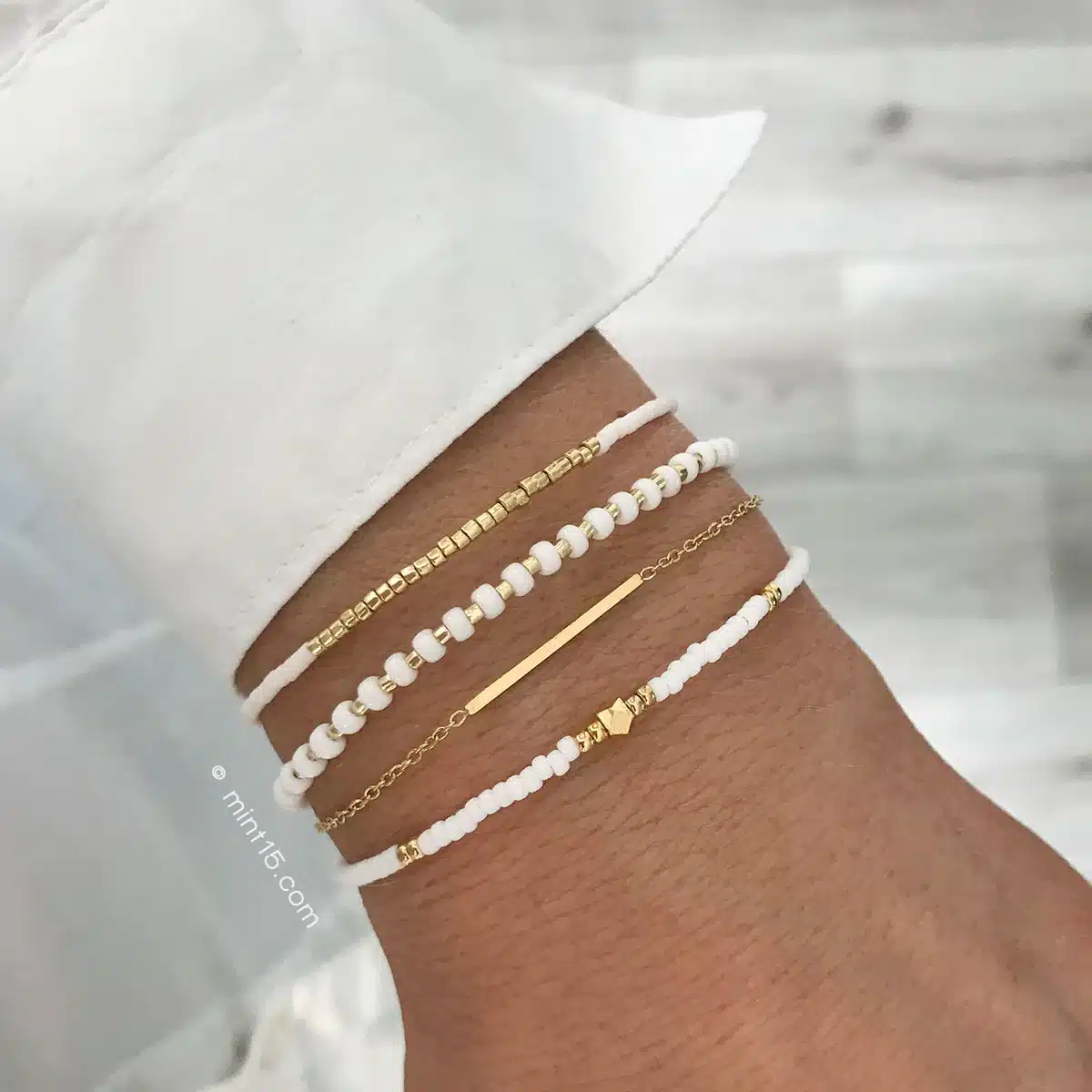 Mint15 jewellery bracelets white