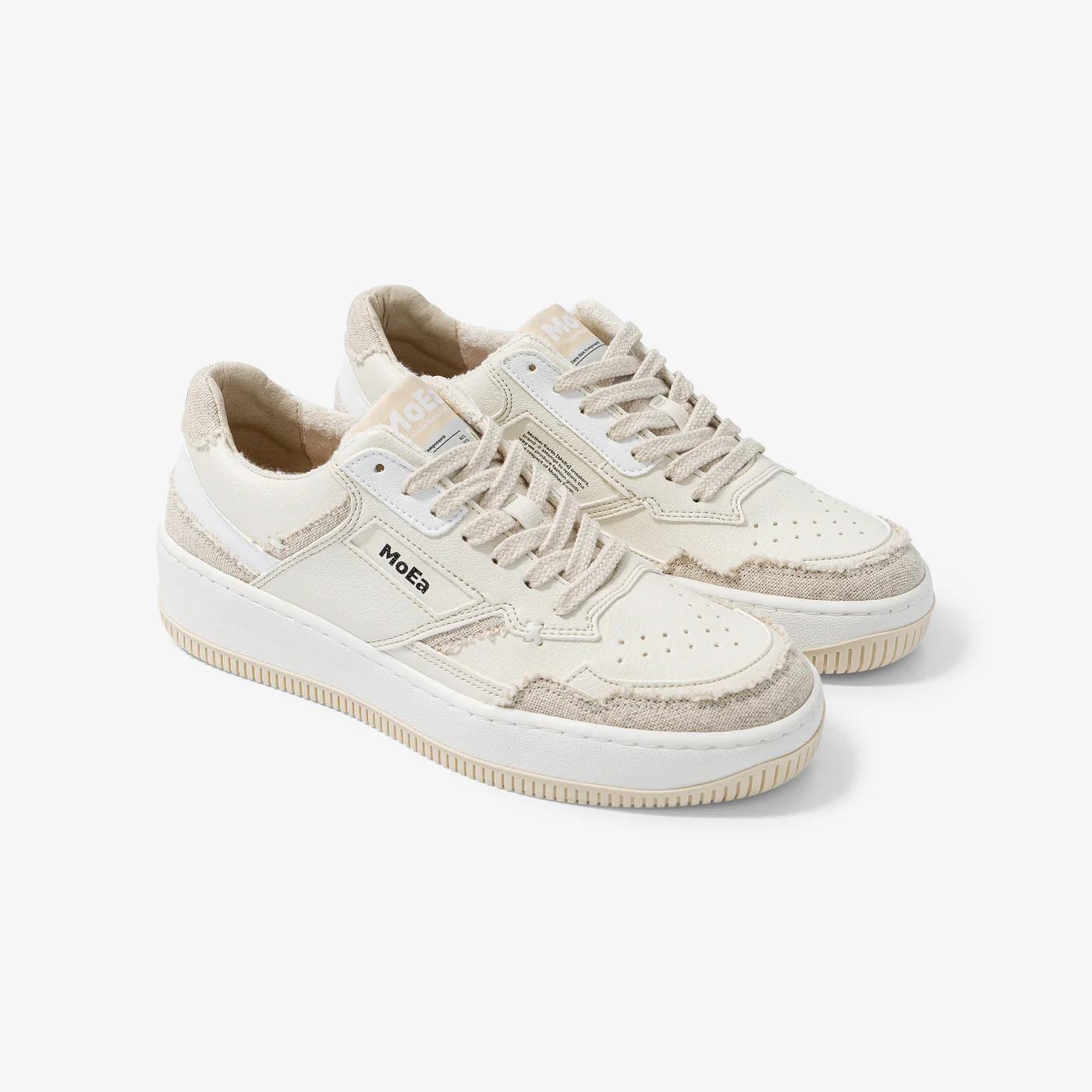 MoEa vegan sneakers white and beige