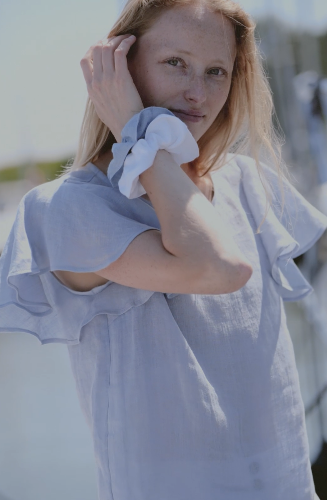 Gauze Linen Summer Blouse Butterfly Wings by Old Linen Mill.
