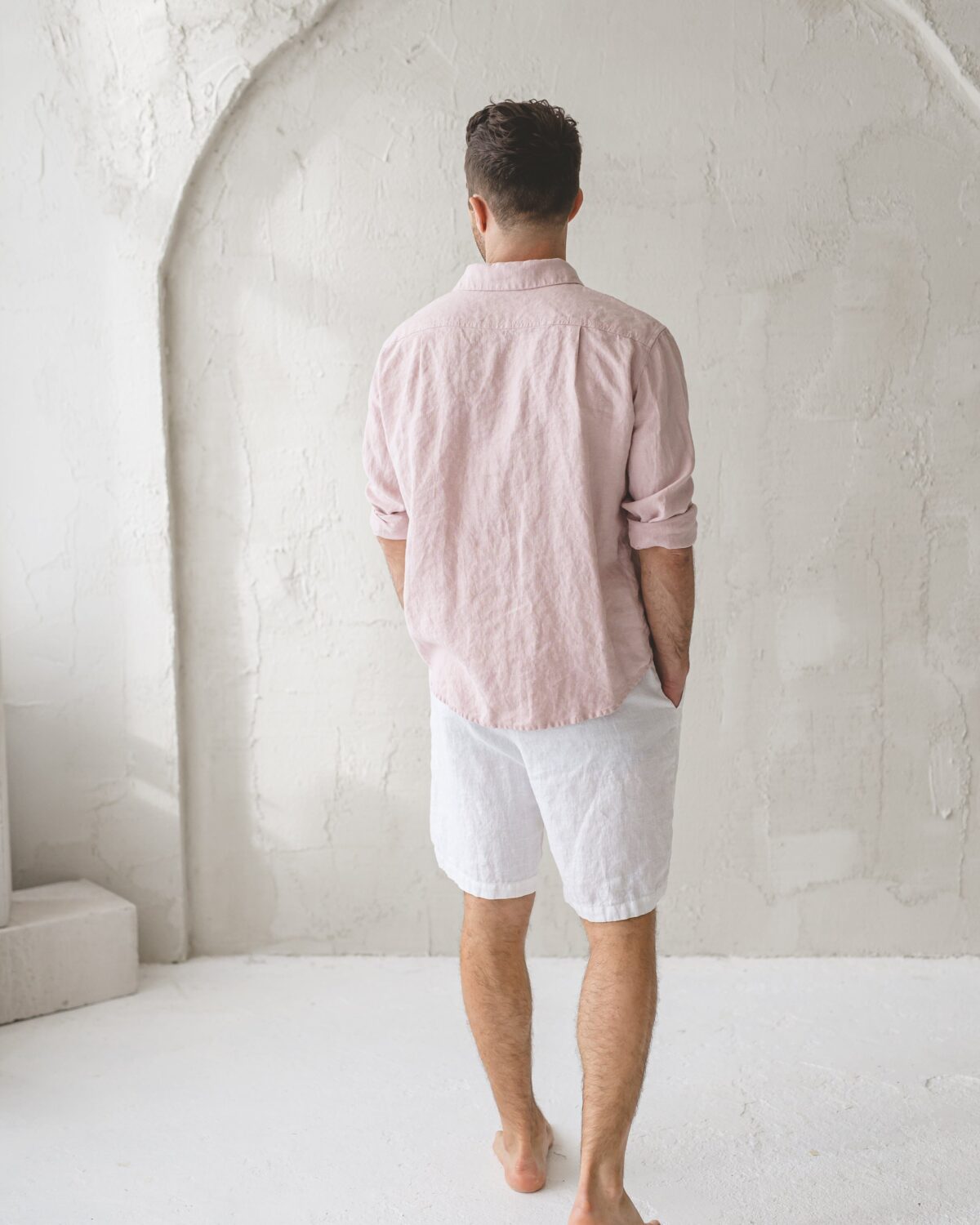 Linen Men's Shorts by Old Linen Mill.