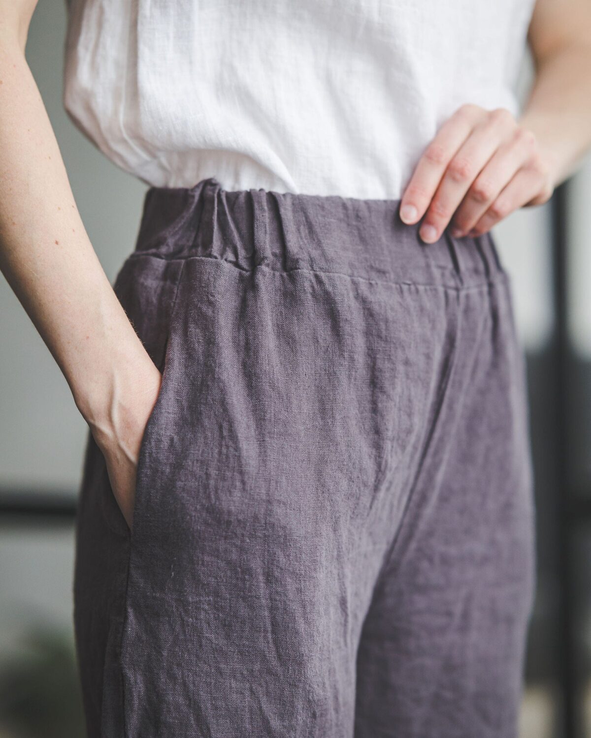 Loose Linen Pants by Old Linen Mill.