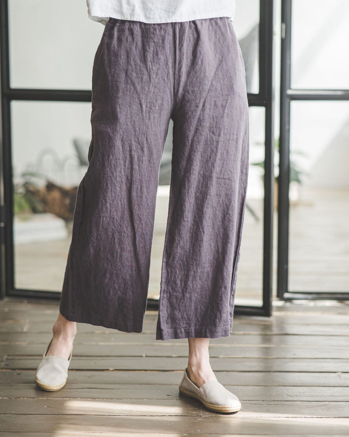 Loose Linen Pants by Old Linen Mill.