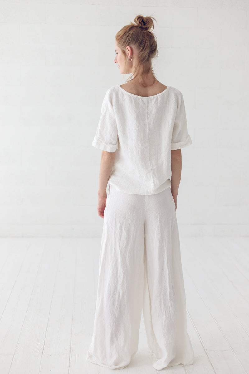 Loose Linen Trousers by Old Linen Mill.