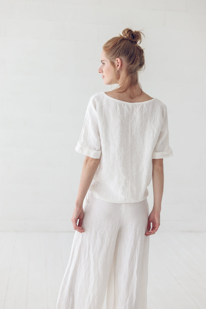Loose Linen Trousers by Old Linen Mill.