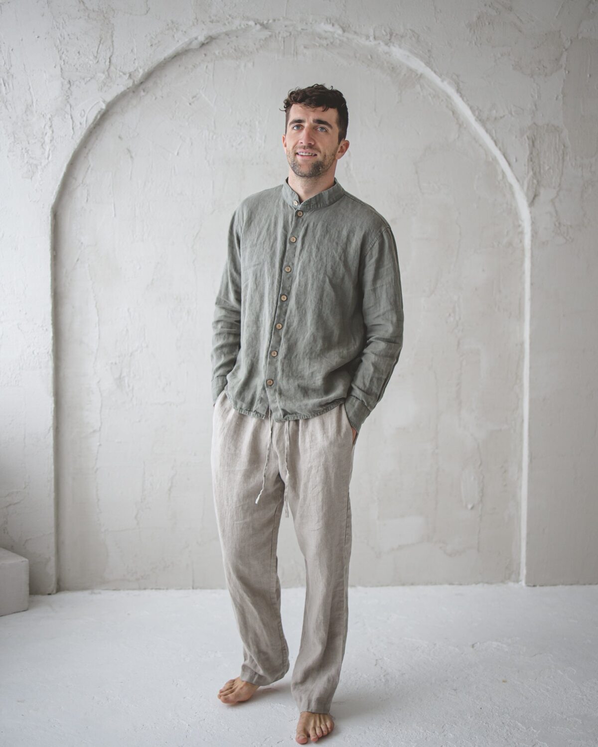 Men's Linen Pants by Old Linen Mill.