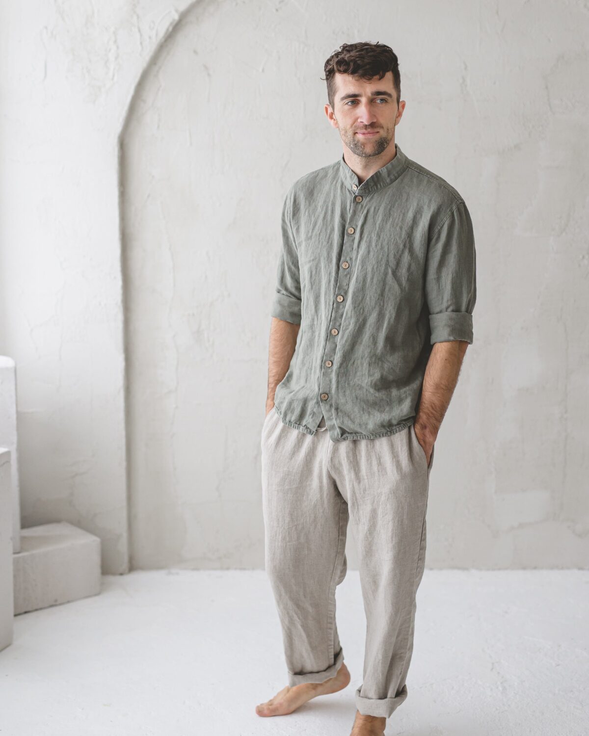 Men's Linen Pants by Old Linen Mill.