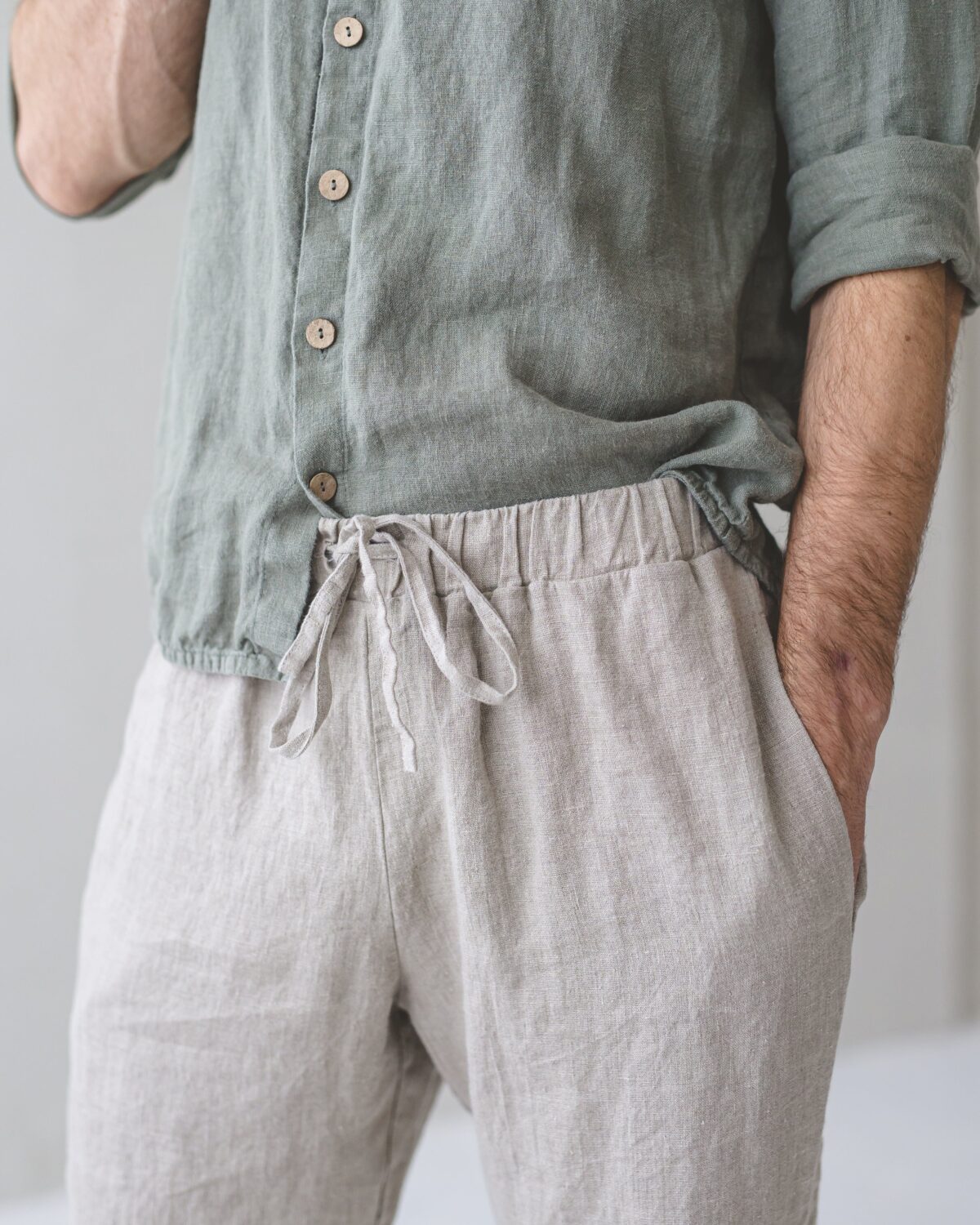 Men's Linen Pants by Old Linen Mill.