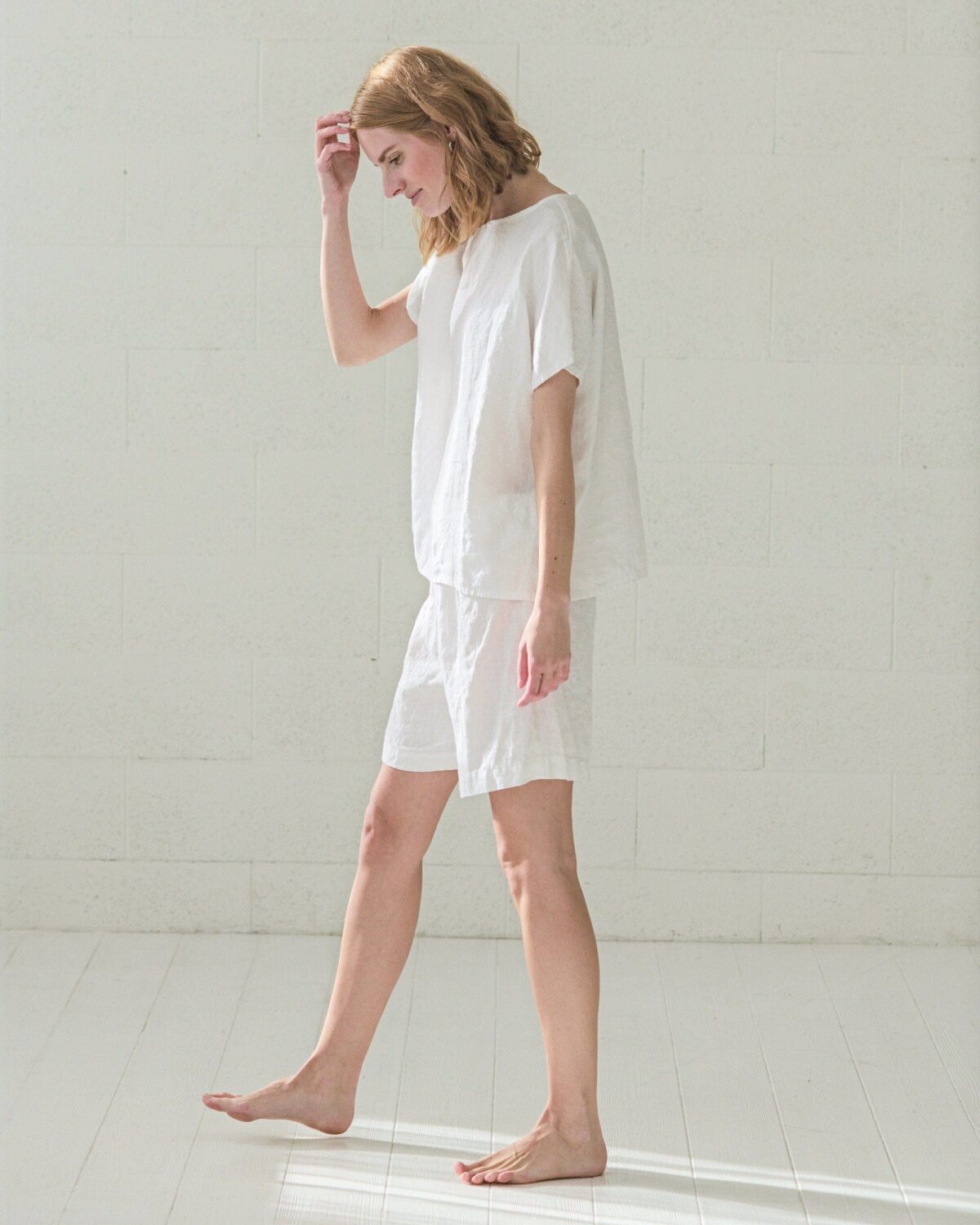 Natural Linen Pajamas Set by Old Linen Mill.