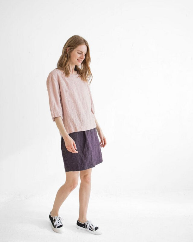 Simple Linen Blouse by Old Linen Mill.