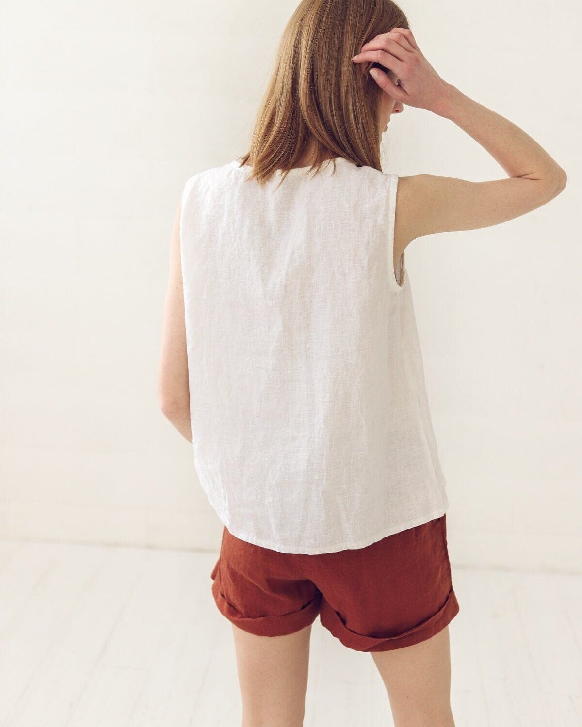 Swing Linen Tank Top by Old Linen Mill.