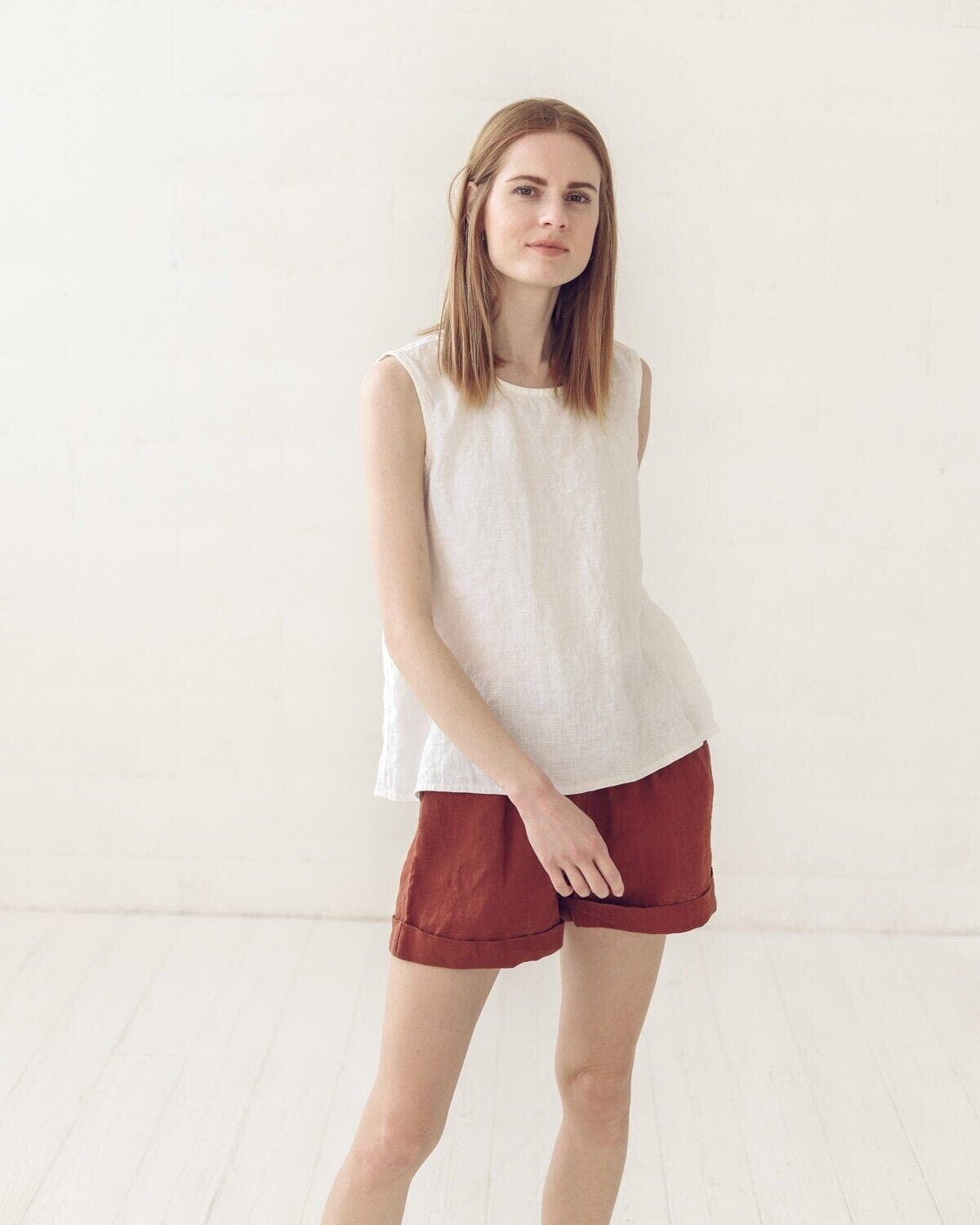 Swing Linen Tank Top by Old Linen Mill.