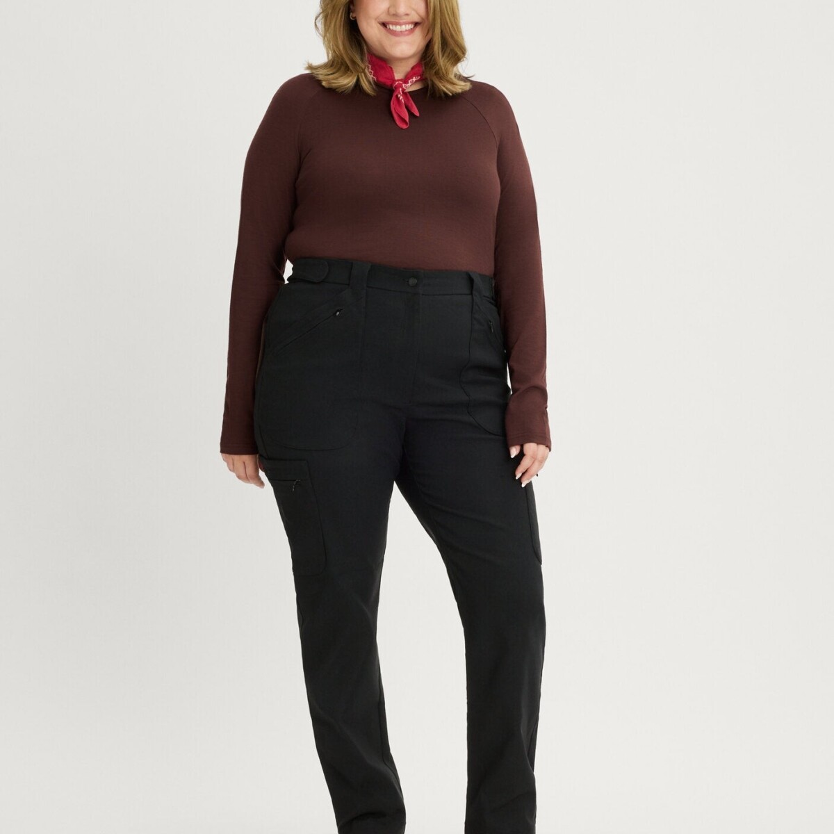 Amelia Hiking Pants Adjustable Waist Black by Astrid Wild.