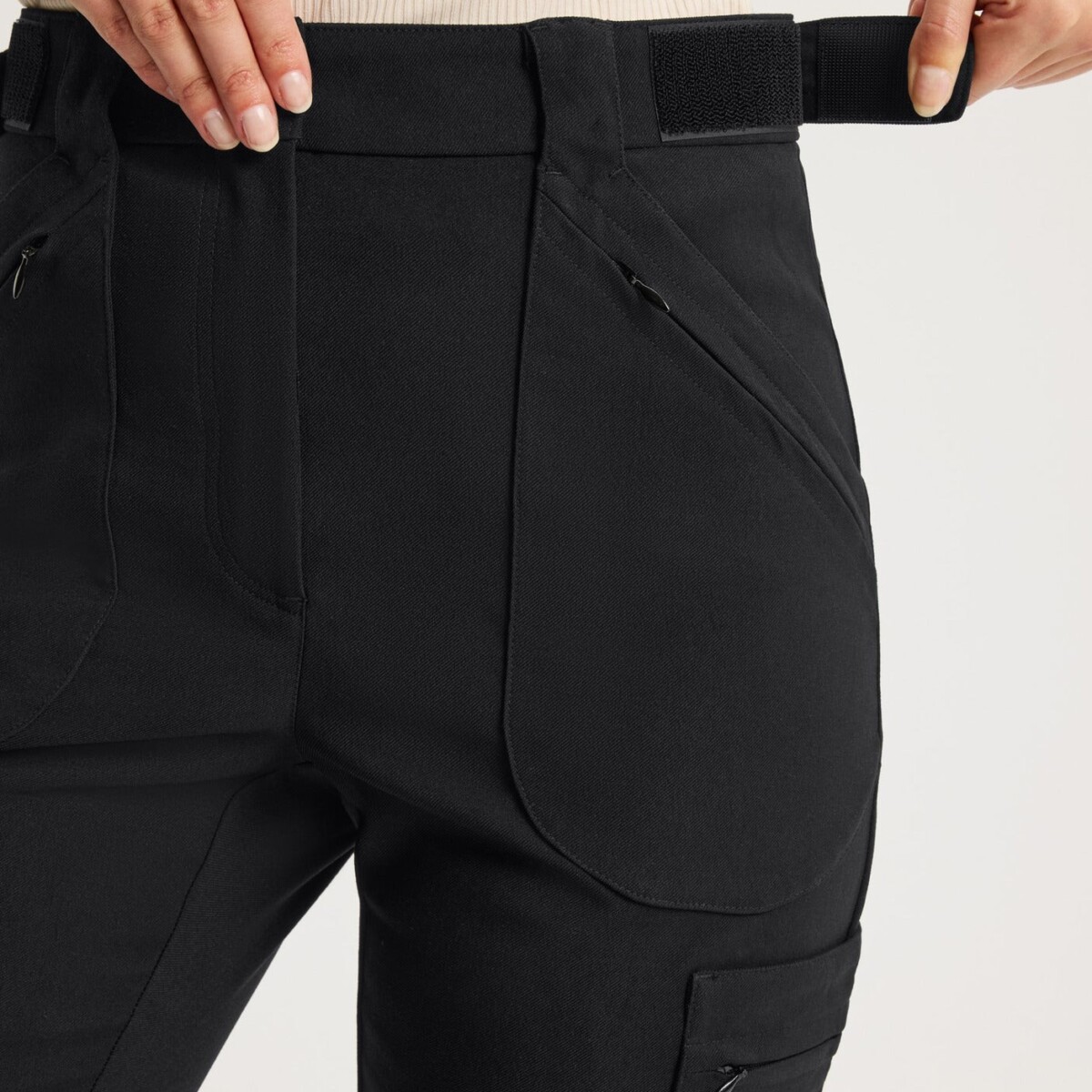 Amelia Hiking Pants Adjustable Waist Black by Astrid Wild.