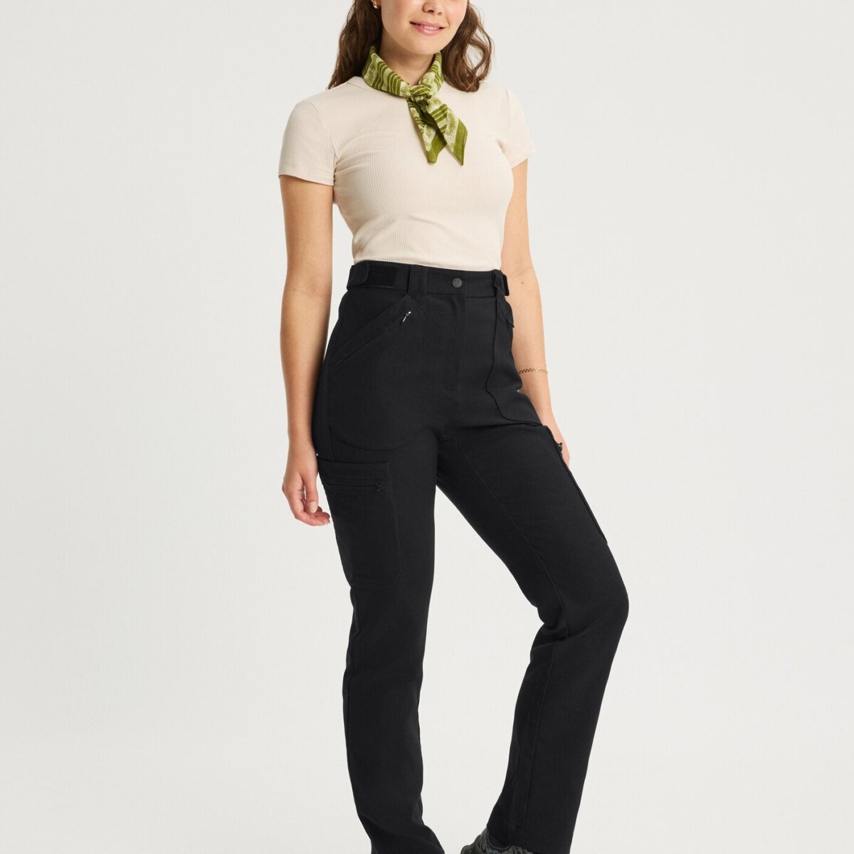 Amelia Hiking Pants Adjustable Waist Black by Astrid Wild.