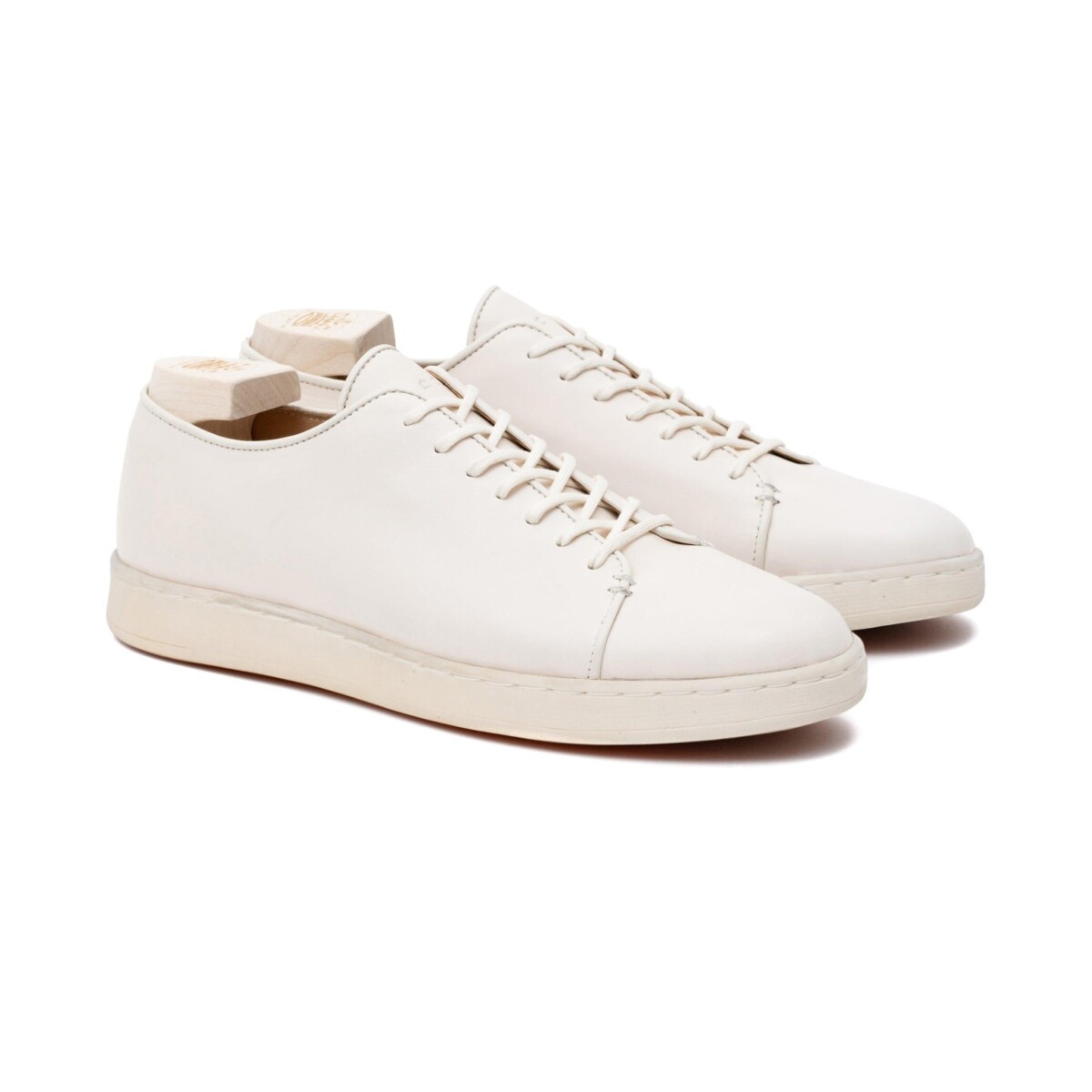 Harlestone Derby Off White Veg Tan Calf by Crown Northampton.