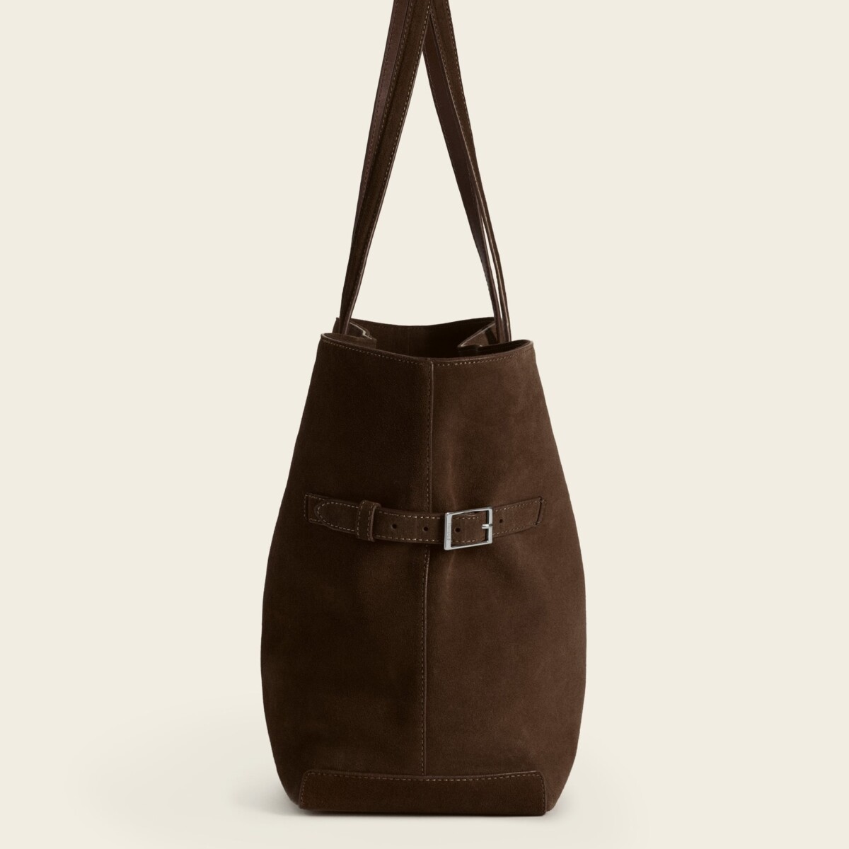 Lesley Tote Bag Suede Chocolate by Flattered.