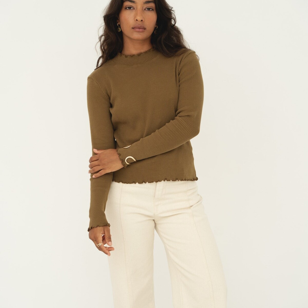 Ava Cotton Turtleneck by Näz.