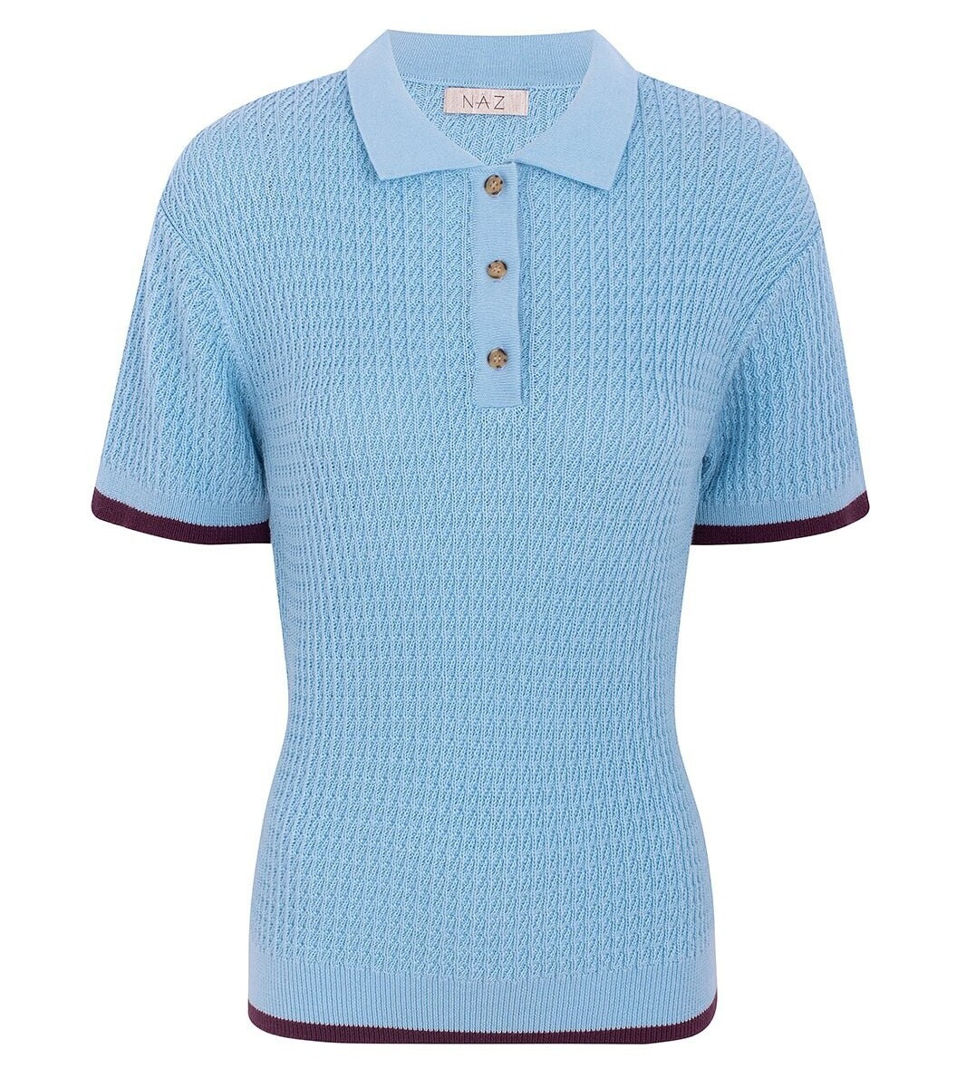 Lilly Light Blue Cotton Polo by Näz.