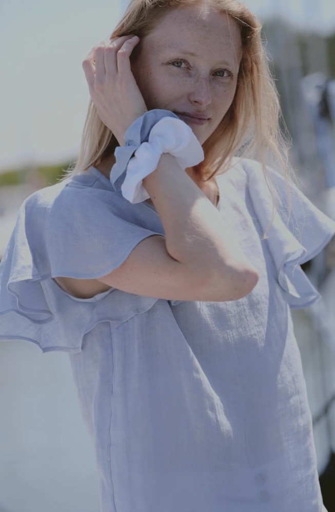 Gauze Linen Summer Blouse Butterfly Wings by Old Linen Mill.