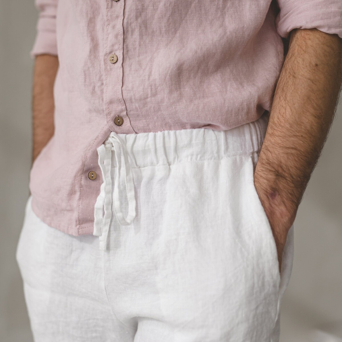 Linen Men's Shorts by Old Linen Mill.