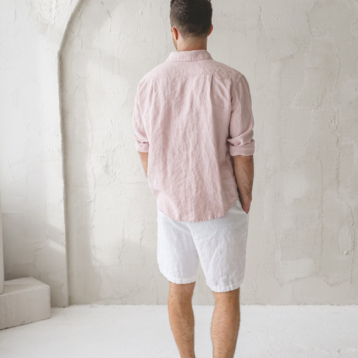 Linen Men's Shorts by Old Linen Mill.