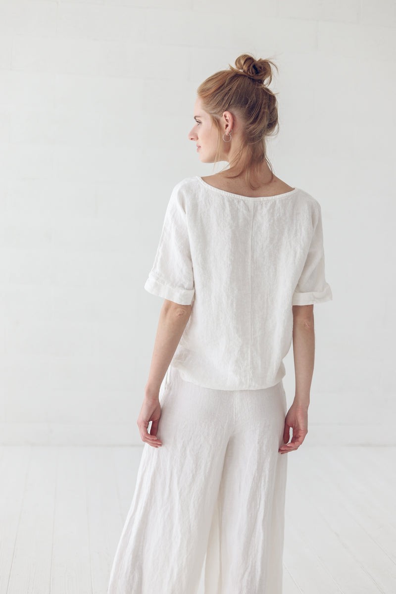 Loose Linen Trousers by Old Linen Mill.