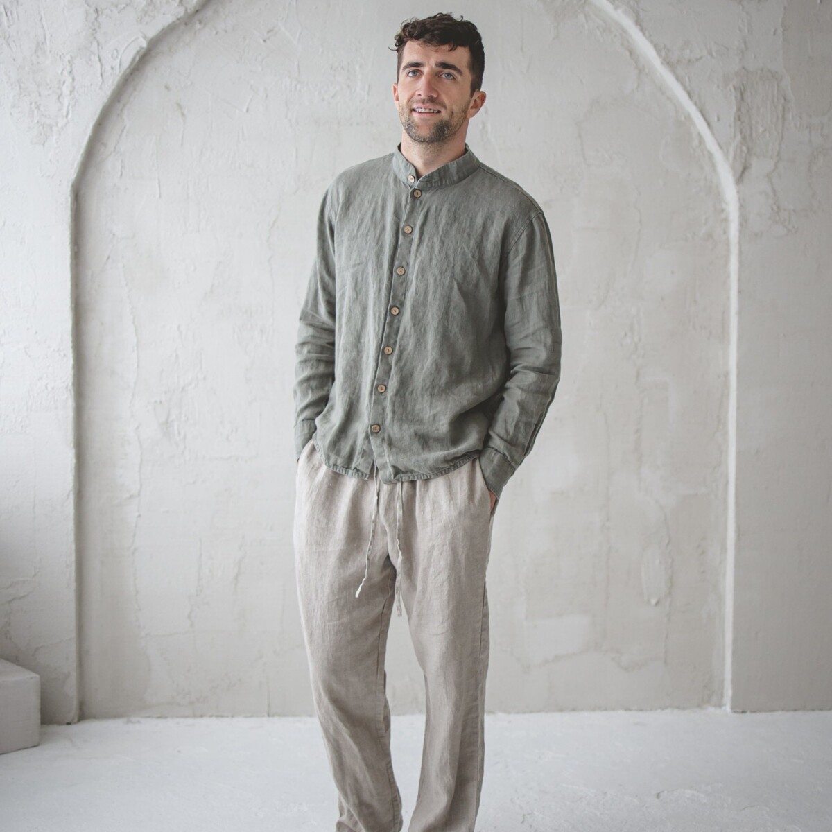 Men's Linen Pants by Old Linen Mill.