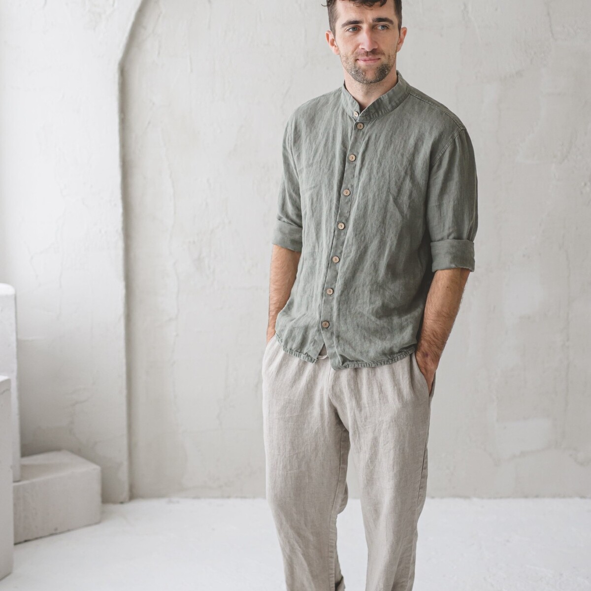 Men's Linen Pants by Old Linen Mill.