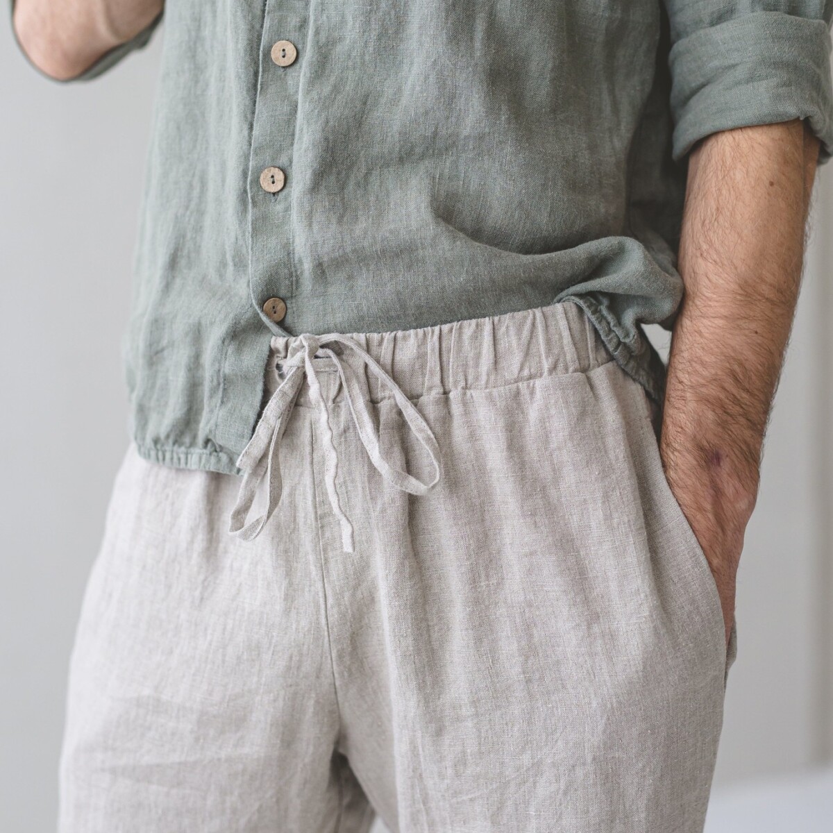 Men's Linen Pants by Old Linen Mill.
