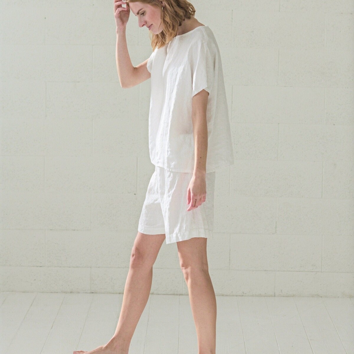 Natural Linen Pajamas Set by Old Linen Mill.