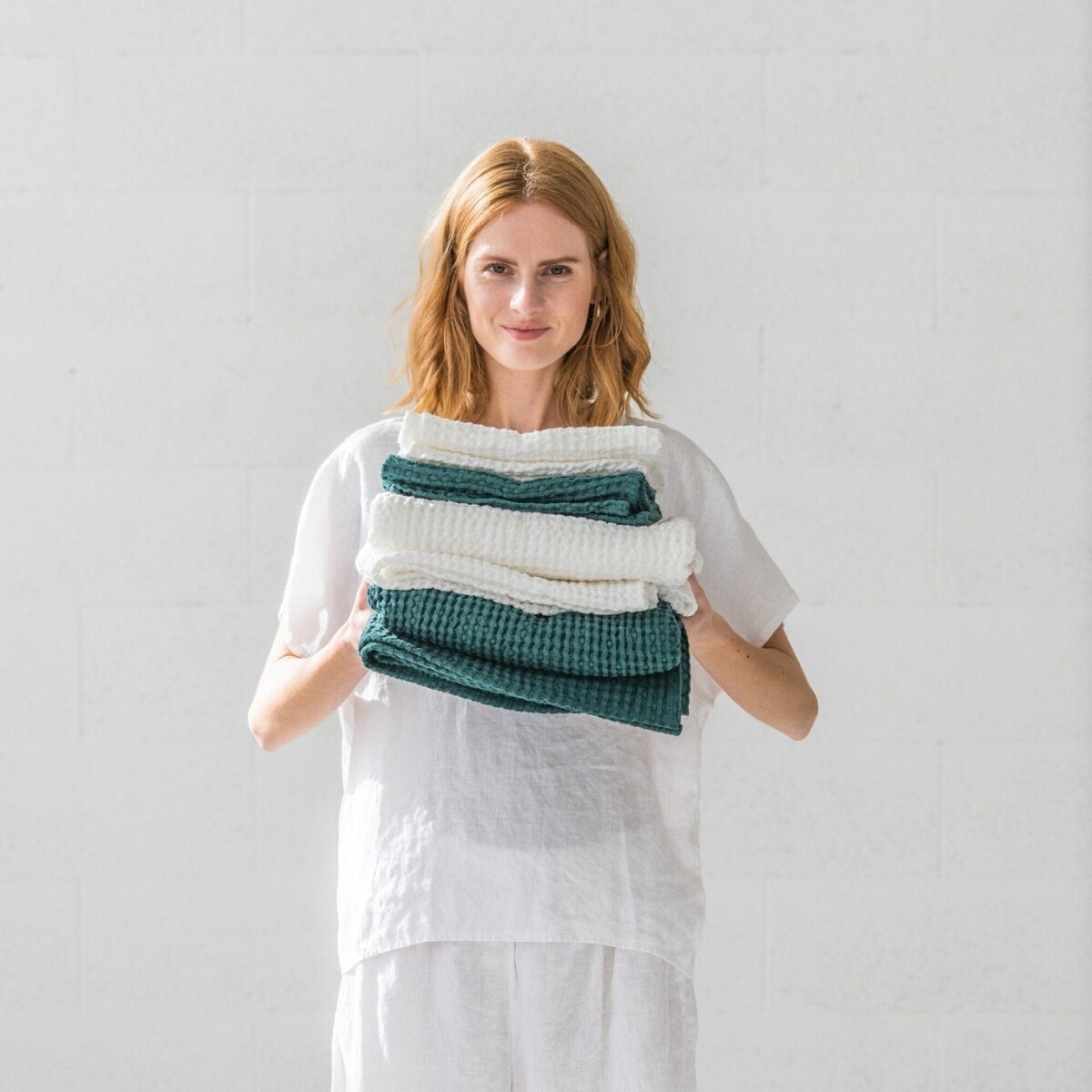 Natural Linen Pajamas Set by Old Linen Mill.
