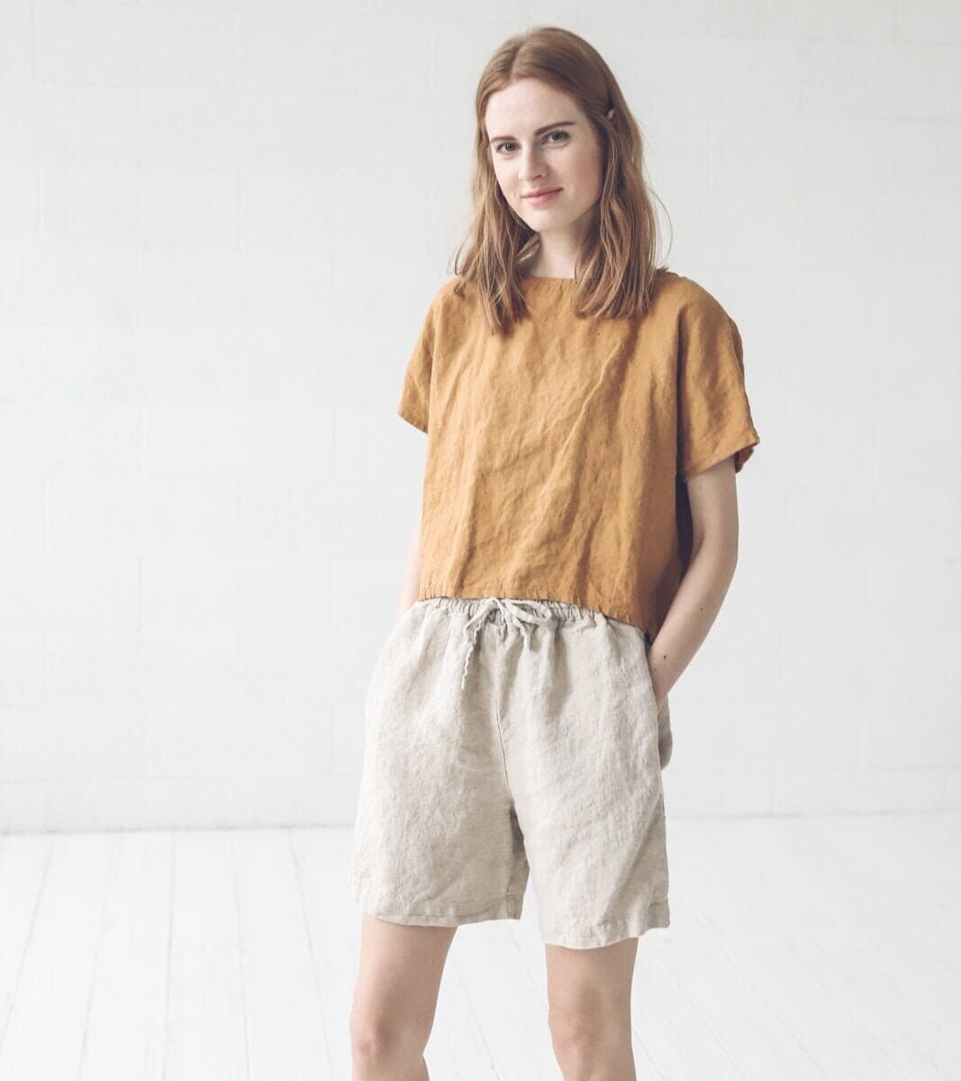 Oversized Linen Tee Blouse by Old Linen Mill.