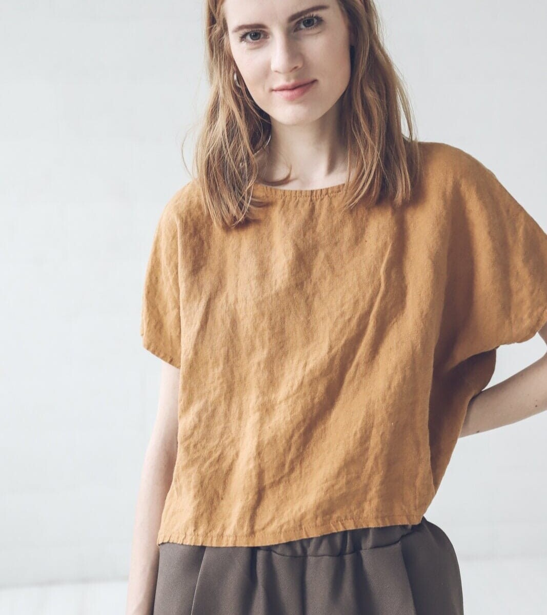 Oversized Linen Tee Blouse by Old Linen Mill.