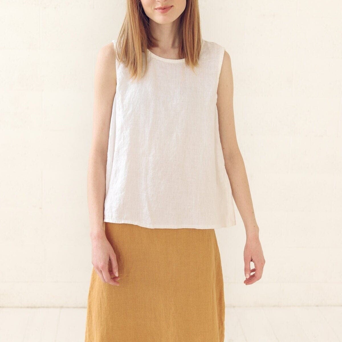 Swing Linen Tank Top by Old Linen Mill.