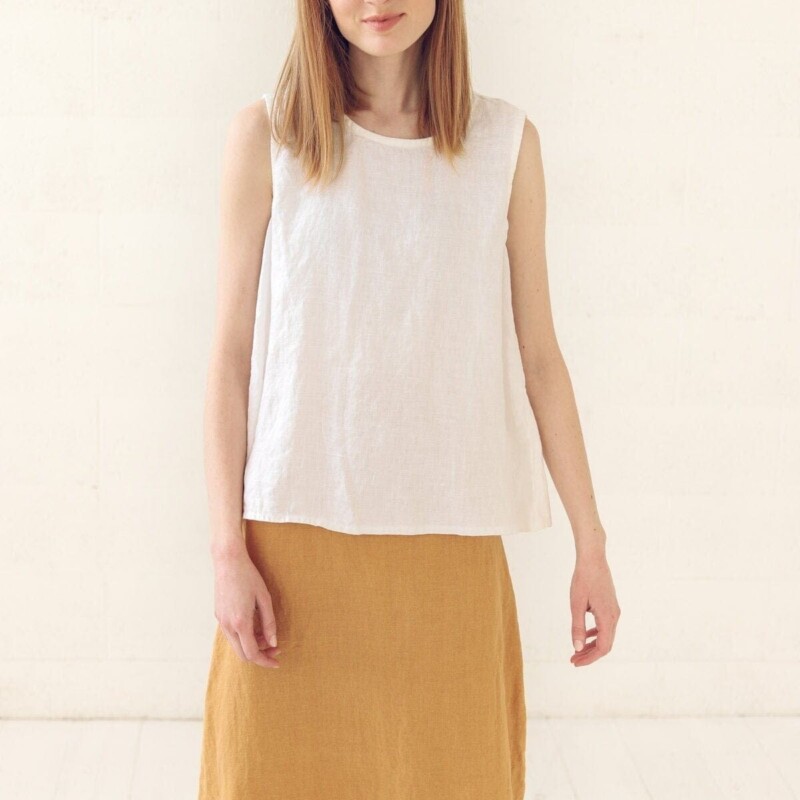 Swing Linen Tank Top by Old Linen Mill.