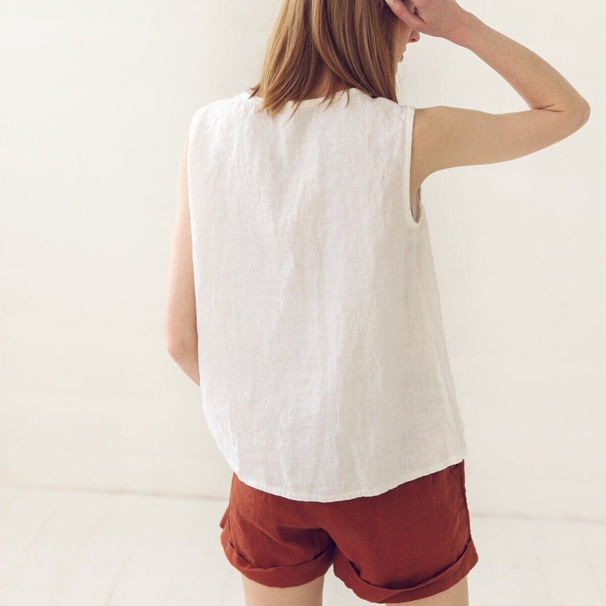 Swing Linen Tank Top by Old Linen Mill.
