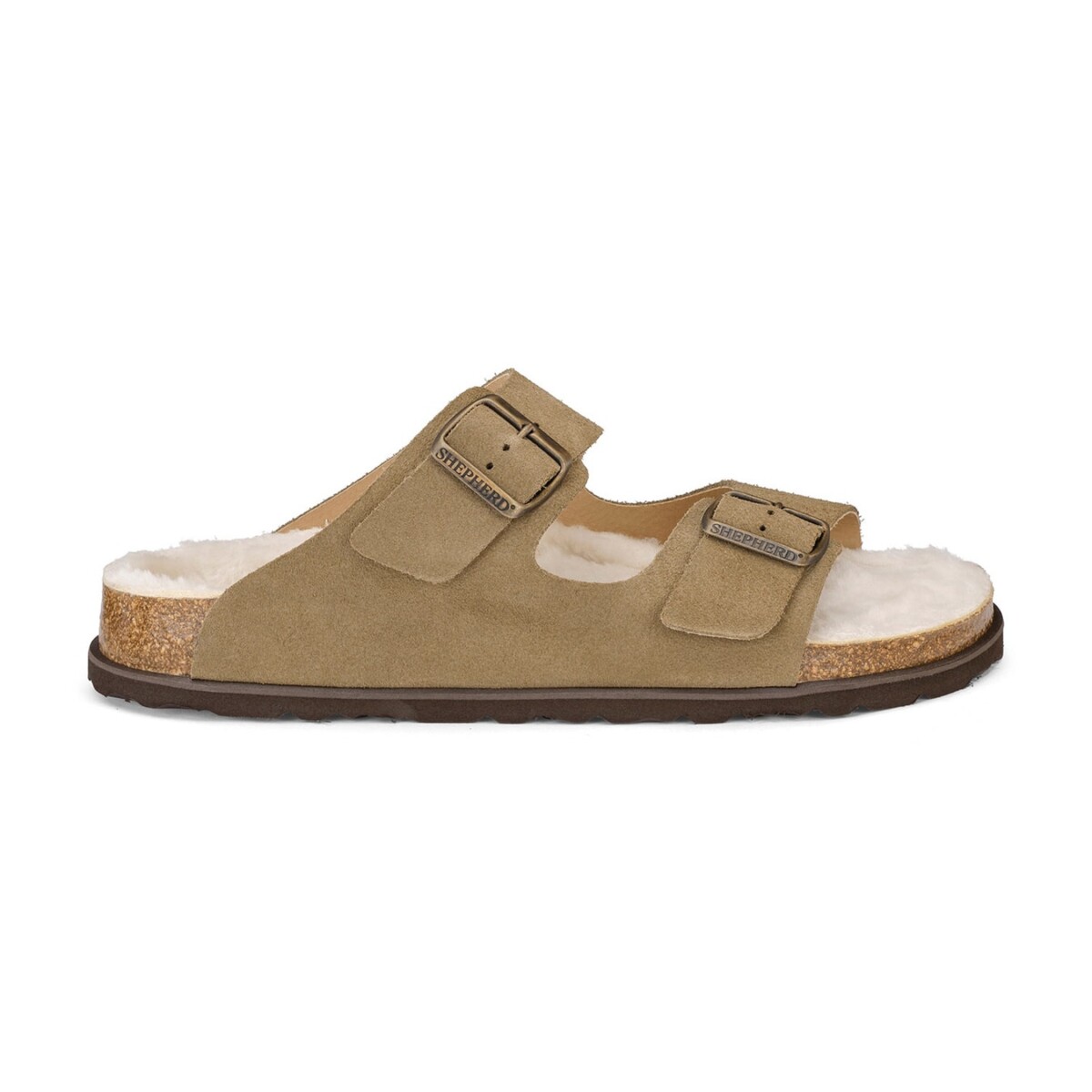 Bilbao Sandals - Taupe Suede by Shepherd of Sweden.