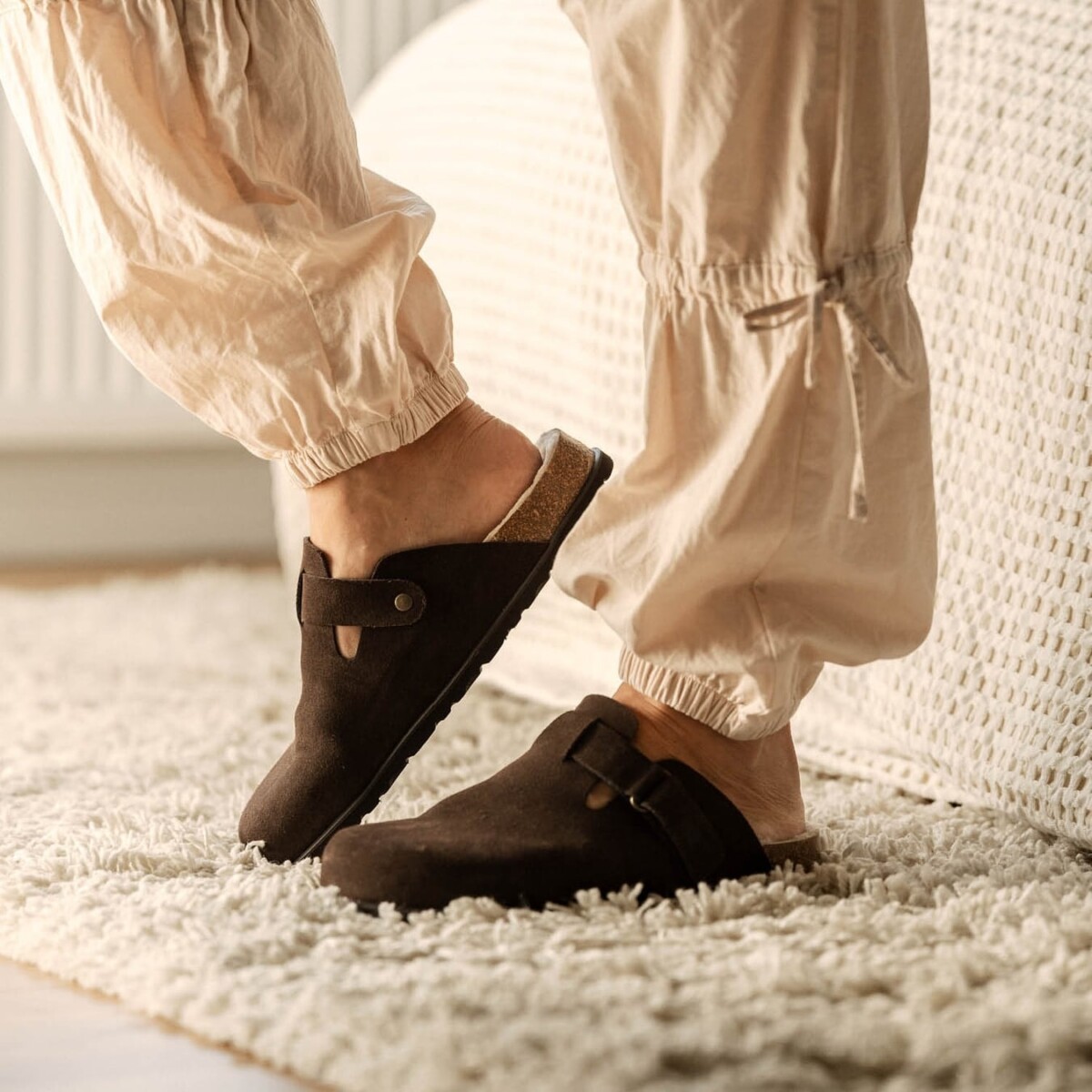 Hilma Clogs - Brown Suede by Shepherd of Sweden.