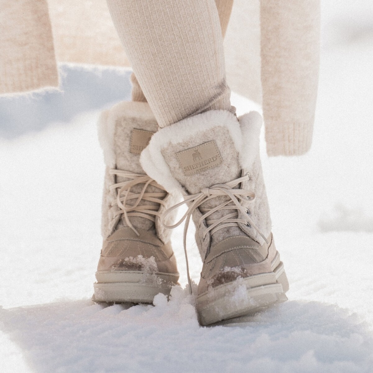 Meghan Boots - Creme by Shepherd of Sweden.