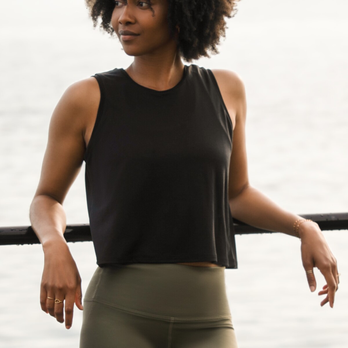 AER Relaxed Tencel Crop Top by Tripulse.