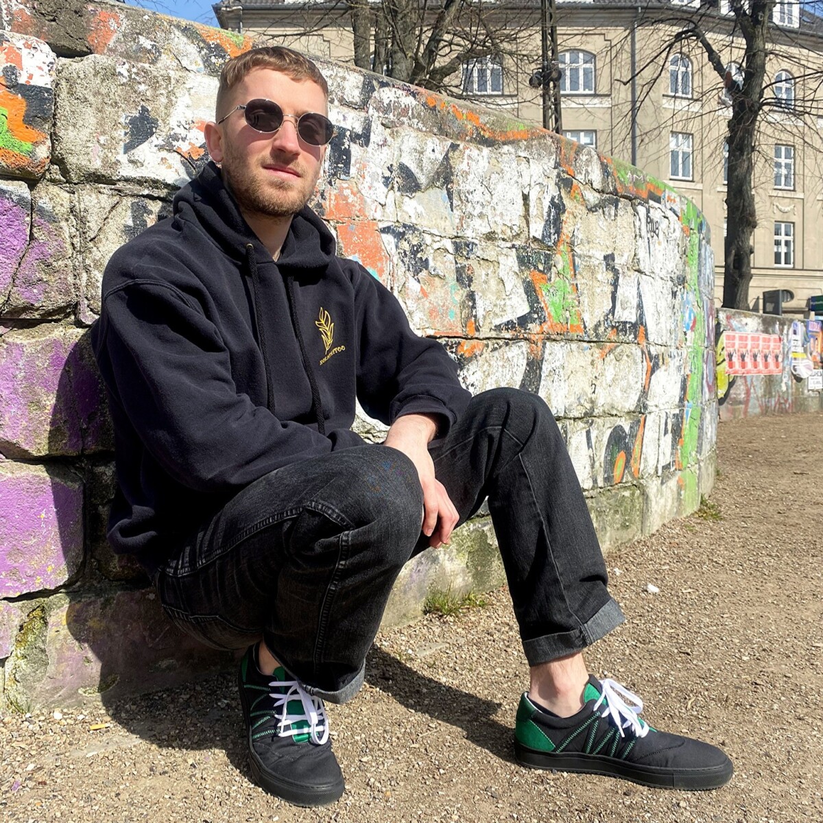 Green/Black Phoenix Sneaker by VAER.