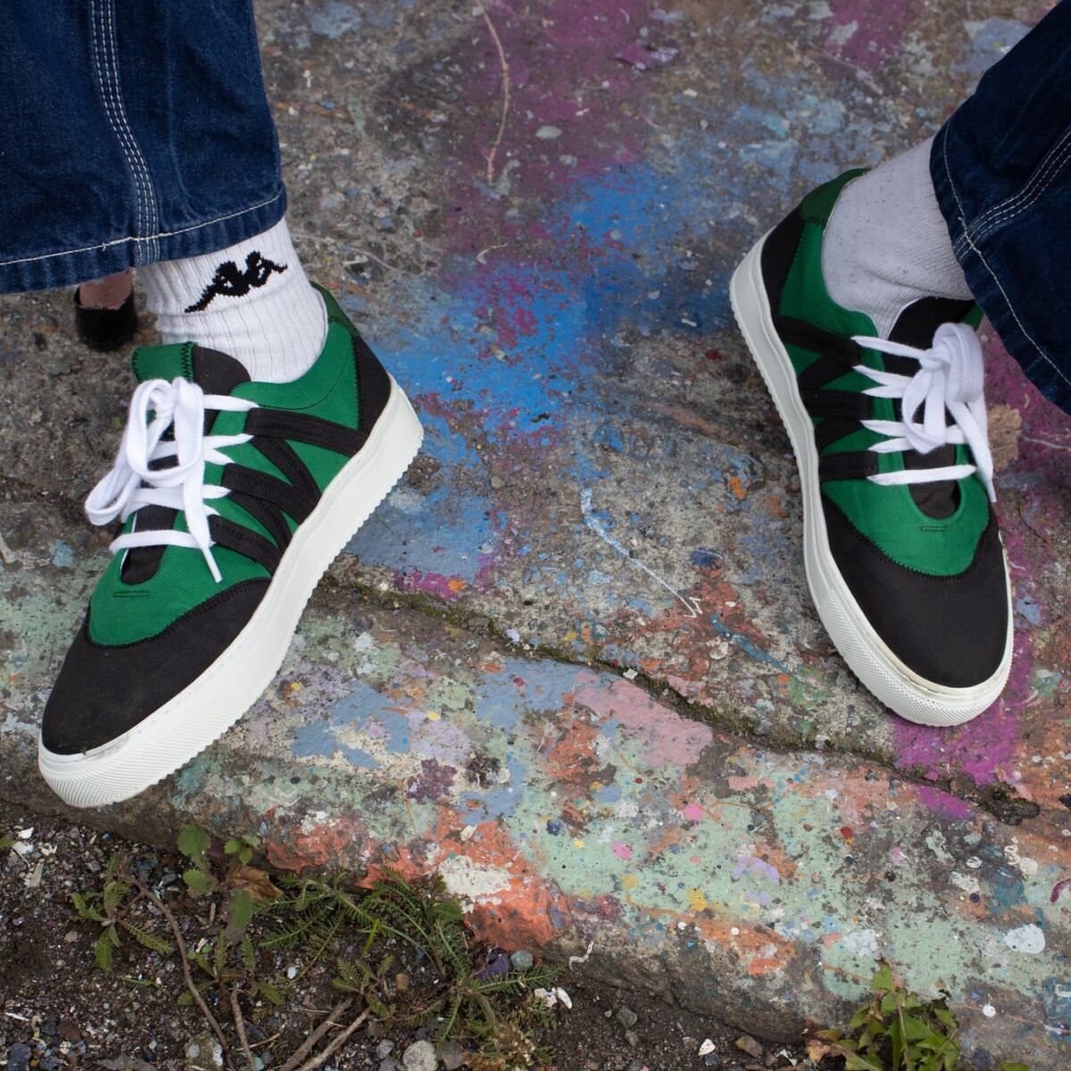 Green/White Phoenix Sneaker by VAER.