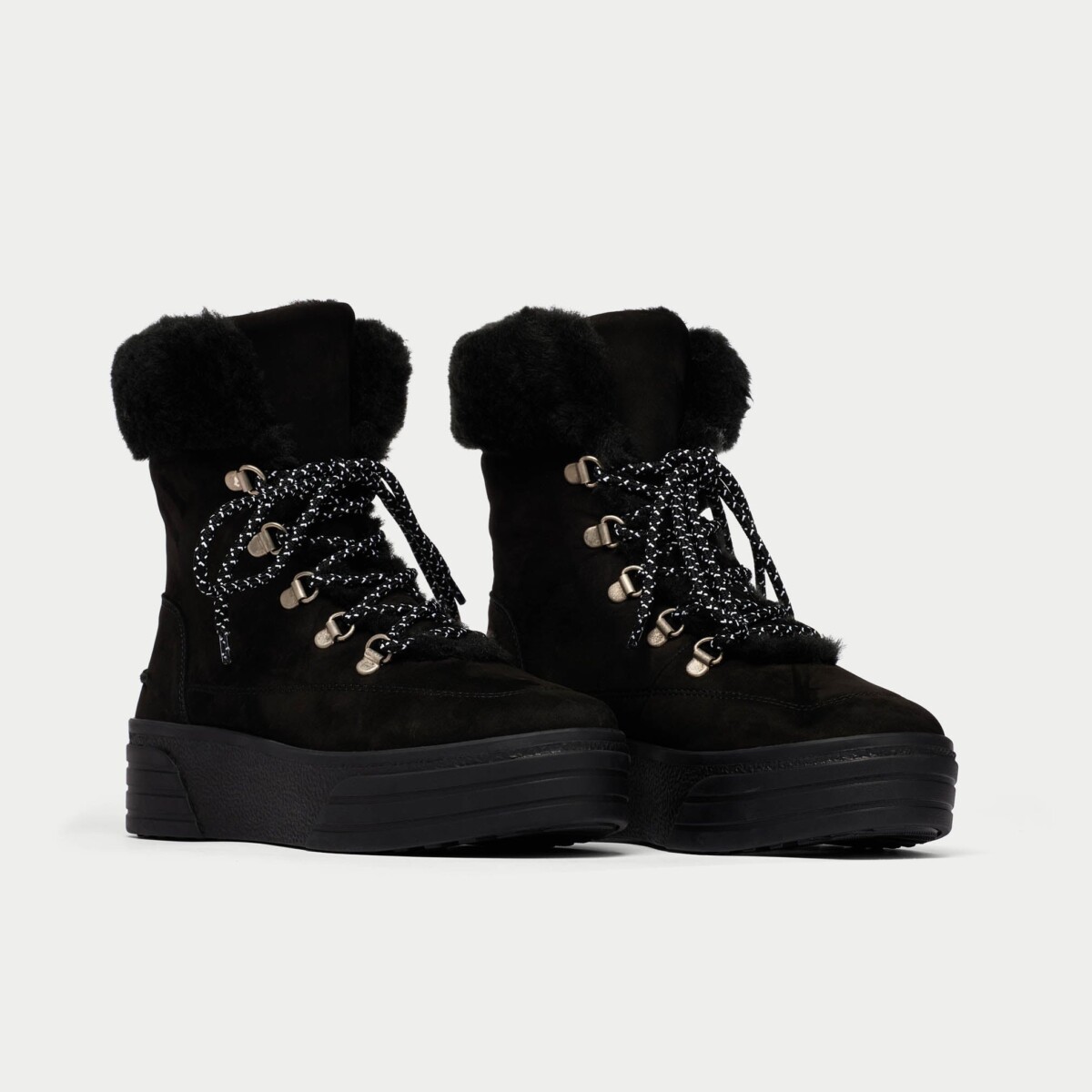 Abbie - Black Nubuck Leather Boots by Calla Shoes.