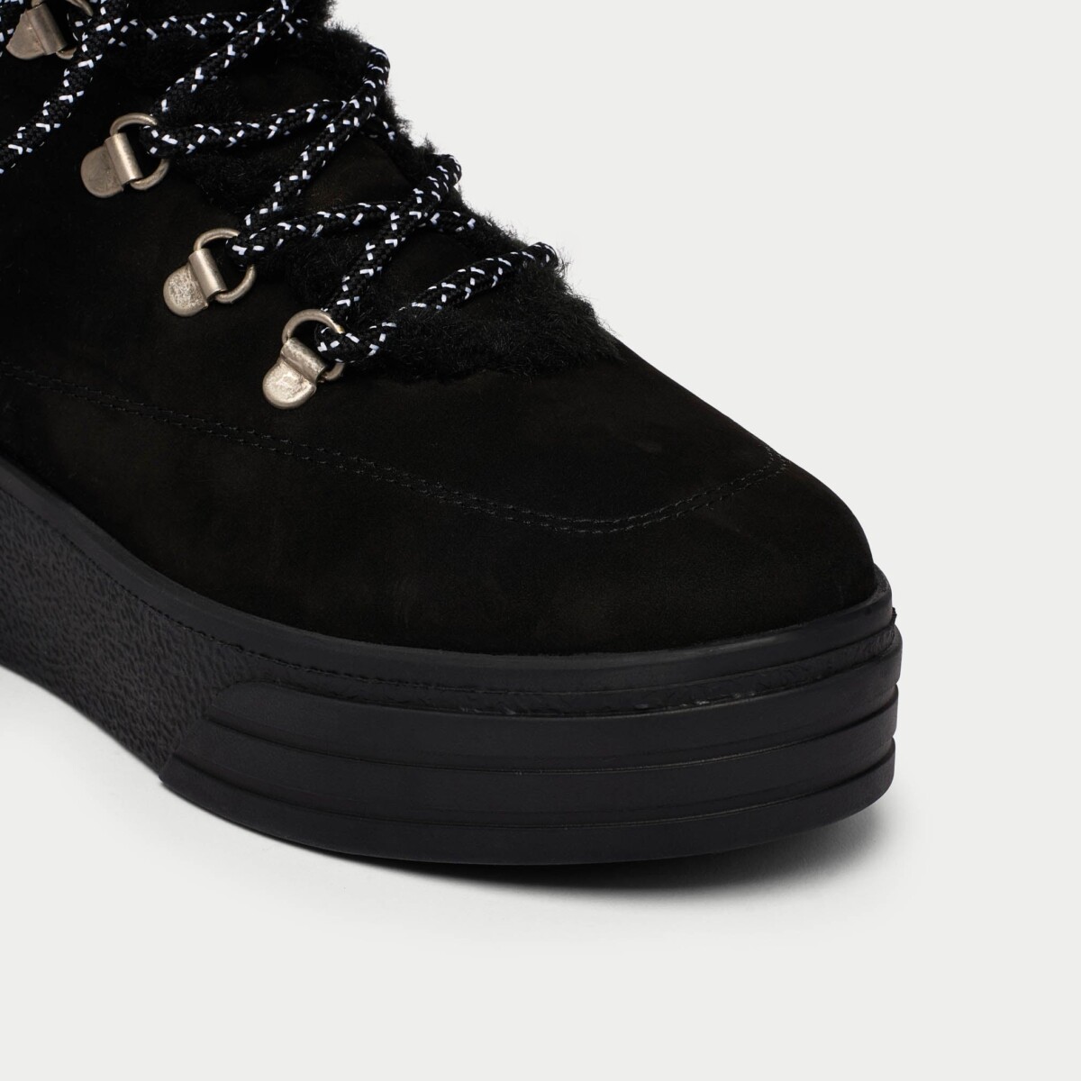Abbie - Black Nubuck Leather Boots by Calla Shoes.