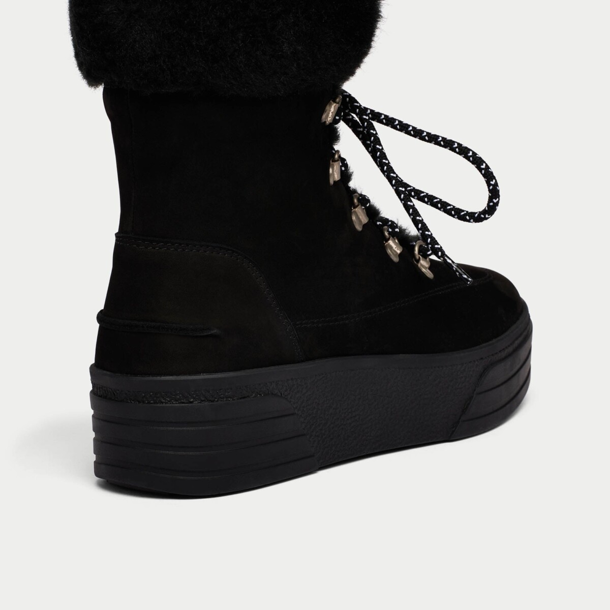 Abbie - Black Nubuck Leather Boots by Calla Shoes.